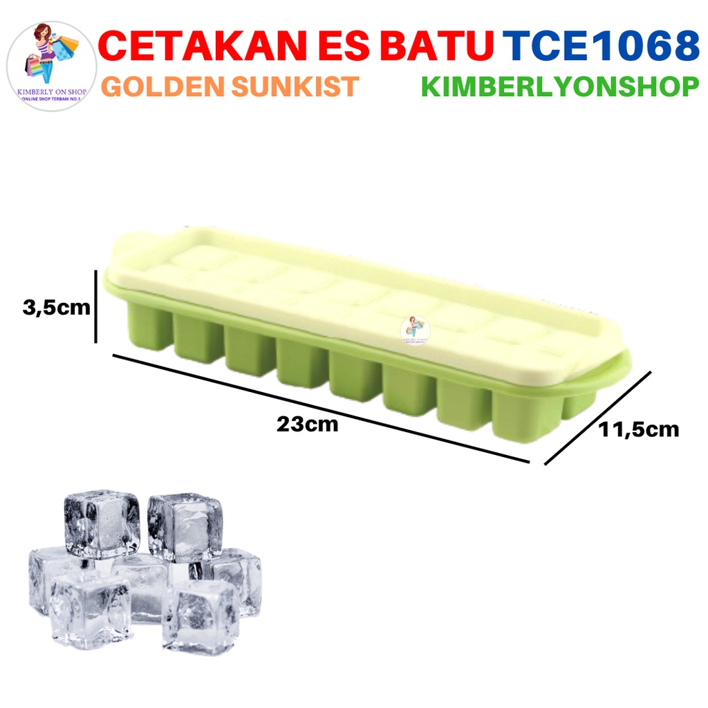 Kimberlyonshop Cetakan Es Batu+Tutup 16 Kotak Golden Sunkist TCE 1068