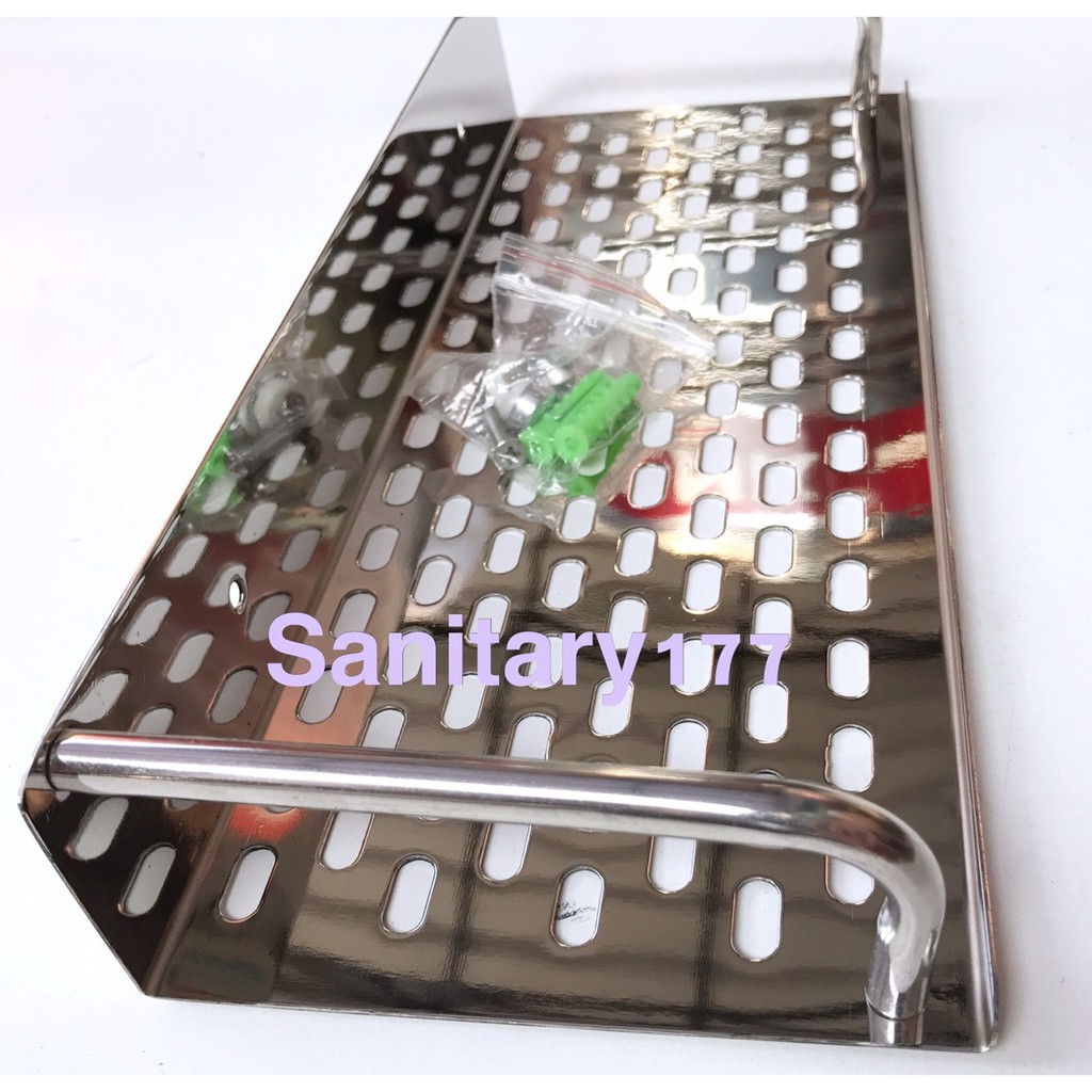 rak stainless 30 cm- rak kamar mandi dapur tempat sabun stenlis rack dapur bumbu dapur bathroom Stenlis sanitary177