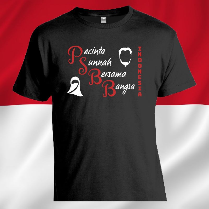 baju kaos distro pria dakwah PSBB , pecinta sunnah bersama bangsa indonesia / kaos sunnah / kaos sal
