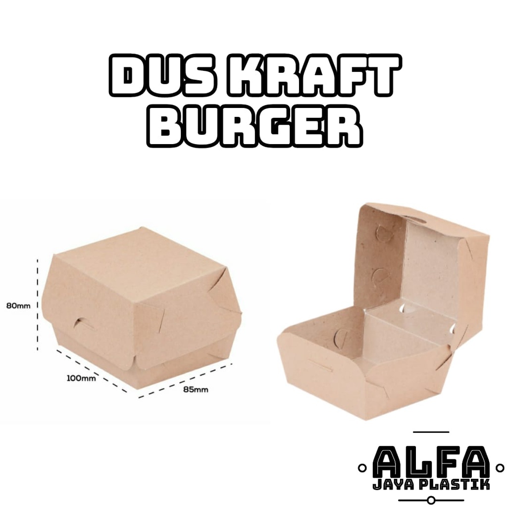 Dus Kraft BURGER / Box Kraft laminasi