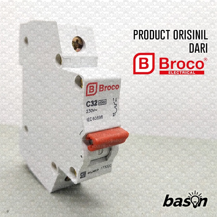 BROCO MCB 32A 1P 17332C - Circuit Breaker