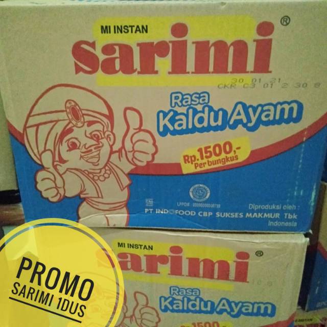 Sarimi rasa kaldu ayam , SARIMI 1 dus mie instant , promo