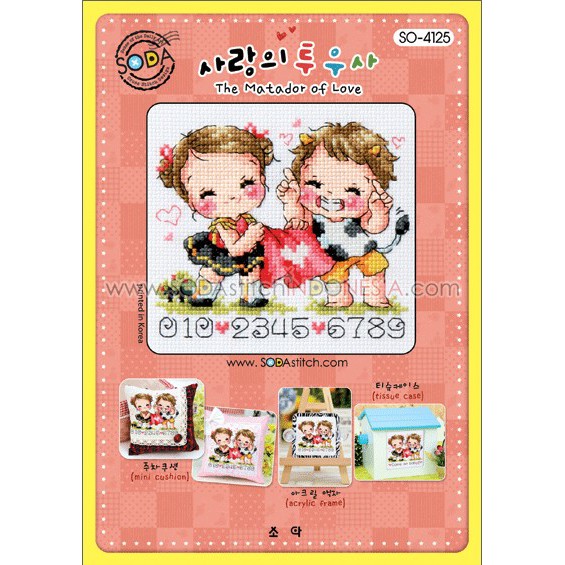 Paket DIY Craft Sulam Kristik / Cross Stitch Sodastitch SO-4125 - The Matador Of Love Korea Couple