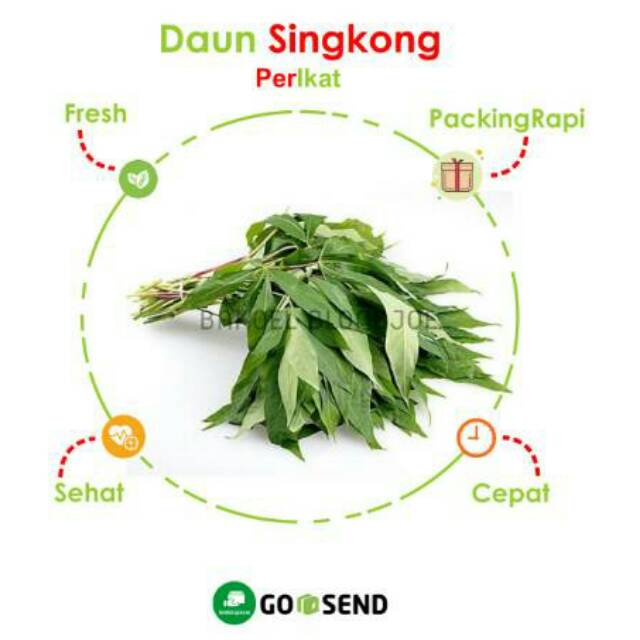 

DAUN SINGKONG SAYUR SAYURAN SEGAR PER IKAT / GODONG TELO MENYOK / POHONG / FRESH VEGETABLES