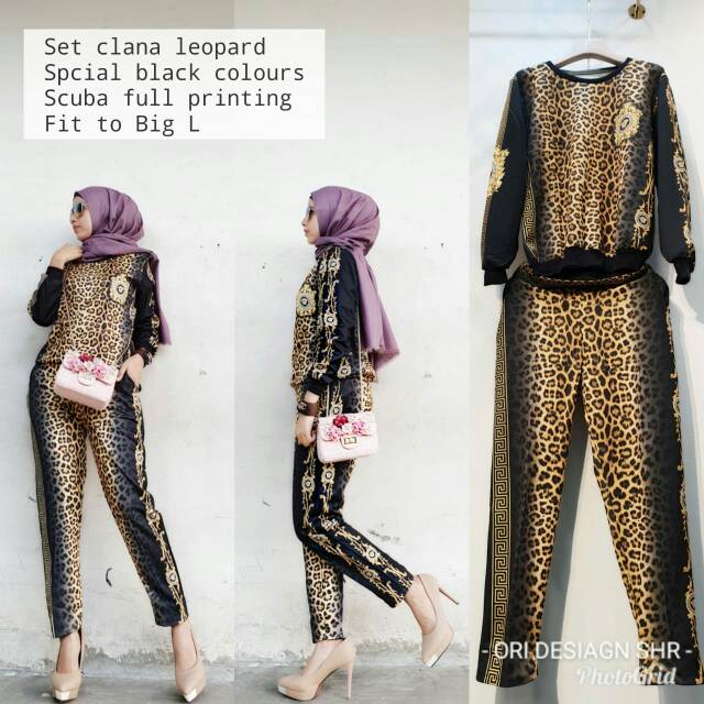 Set celana leopard SHR