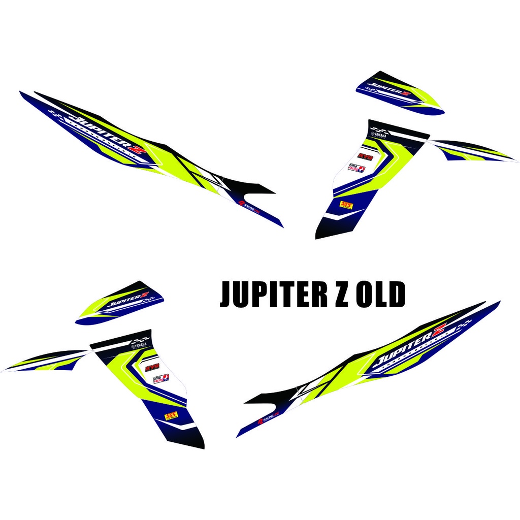 COD-STRIPING / STICKER YAMAHA JUPITER Z OLD VARIASI SIMPLE MOTIF POLET LIST MOTOR JUPITER Z LAMA VAR