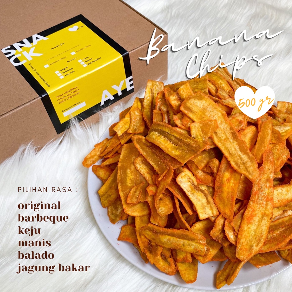 

Keripik Pisang (Home Made Banana Chips) Snack Ayee | 100, 250 dan 500 Gram