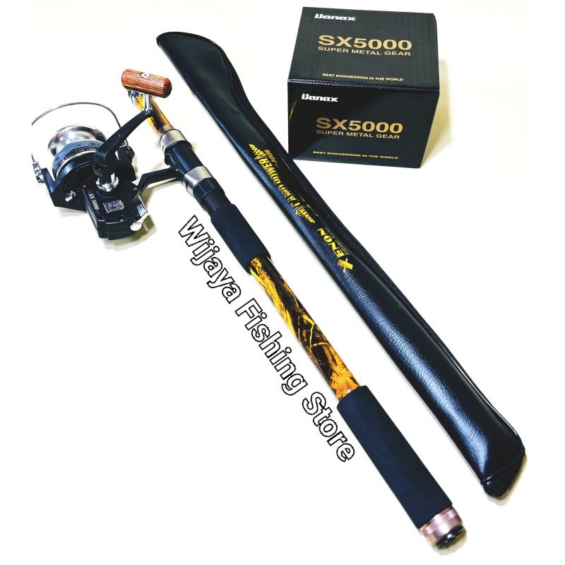 Set Joran Pancing Xenon Camo Power 210 240 270 300 360 dan Reel Banax SX5000