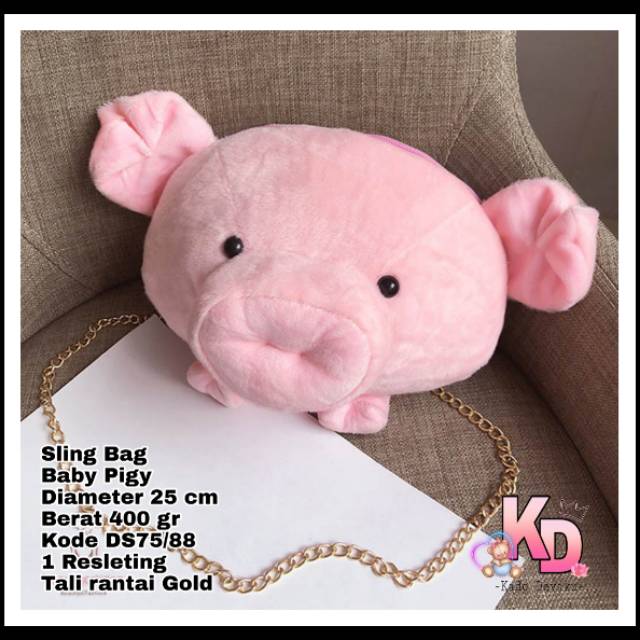 Tas Wanita Karakter Babi Piggy Tas Unik Tas Anak Animal Tas Murah Kado Ultah Sling Bag Kadodeviku