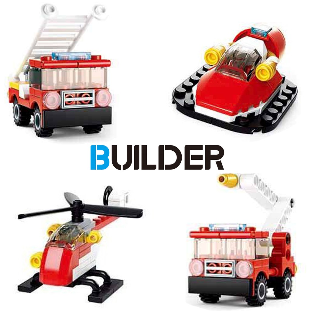 Mainan Balok Sluban Builder Rescue Team Fire Fighter M38-B0593 Mainan Anak Laki Laki