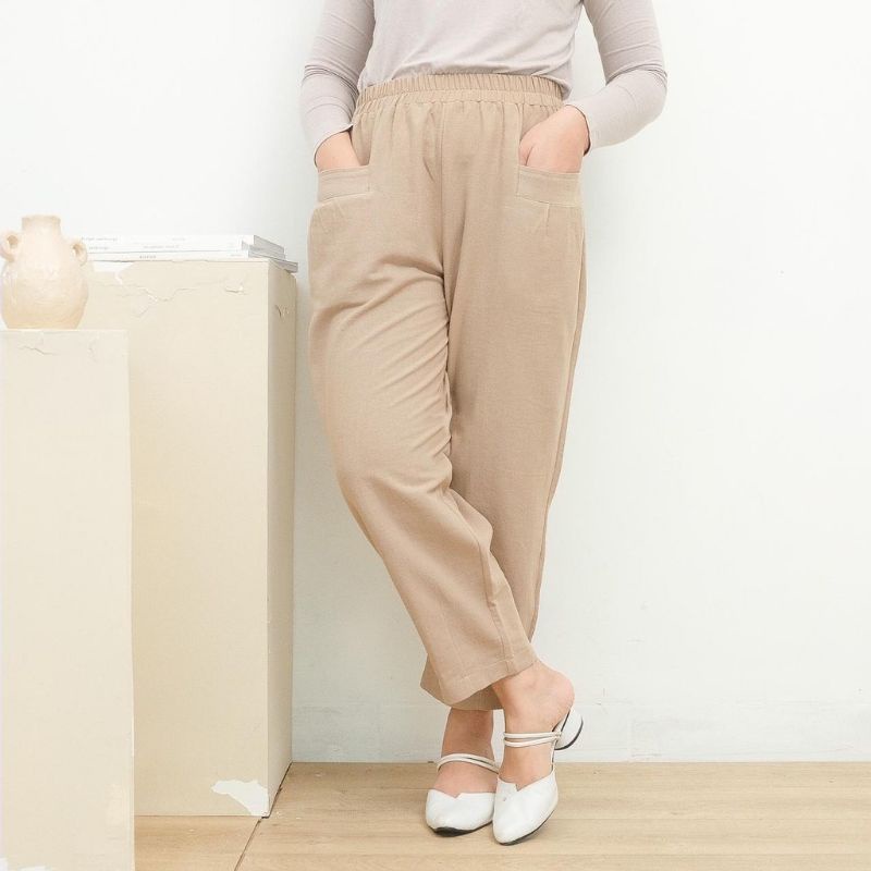 Celana Korea Best Quality Willow Pants Cotton Twill Celana Wanita Korea