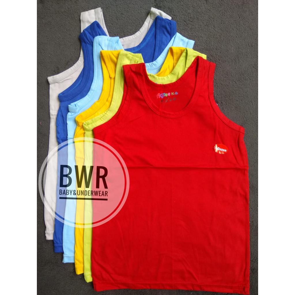 AGREE | SINGLET AGREE TEBAL SA 002 | Kaos Dalam Singlet Anak  Dasar Warna