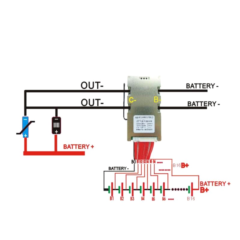 Btsg 72v BMS Lithium Charger Board 20S 3.2V 45A Lithium Charging Untuk Papan Perlindungan BMS Papan PCB Dengan