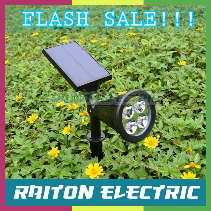 Lampu Sorot Taman Tenaga Surya / Lampu Sorot Solar Cell / Lampu Teras Kuning