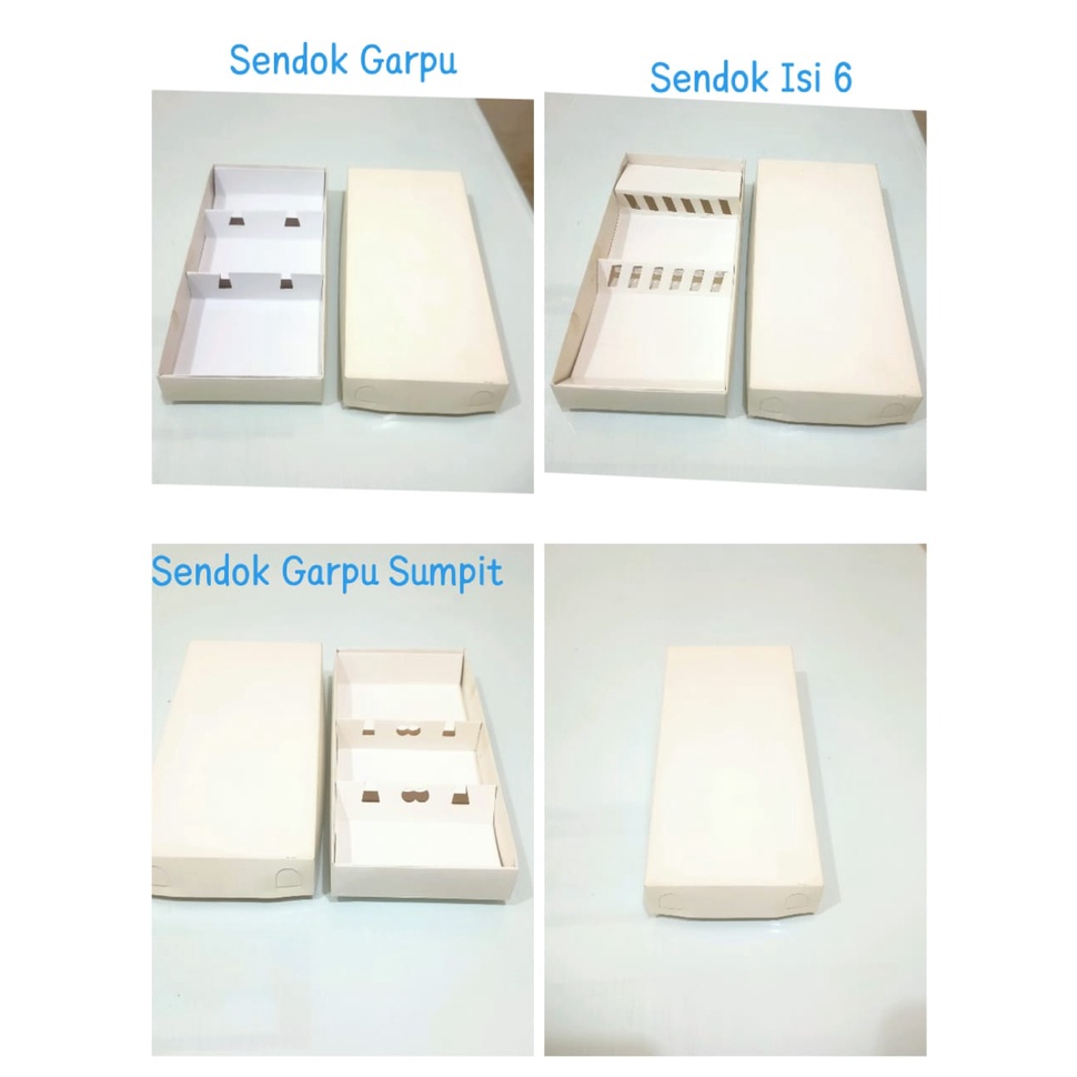 Paperbox Souvenir Putih Polos Uk. 21 x 9,5 x 2,7 cm, Tanpa Tutup, Hanya Badan &amp; Sekat