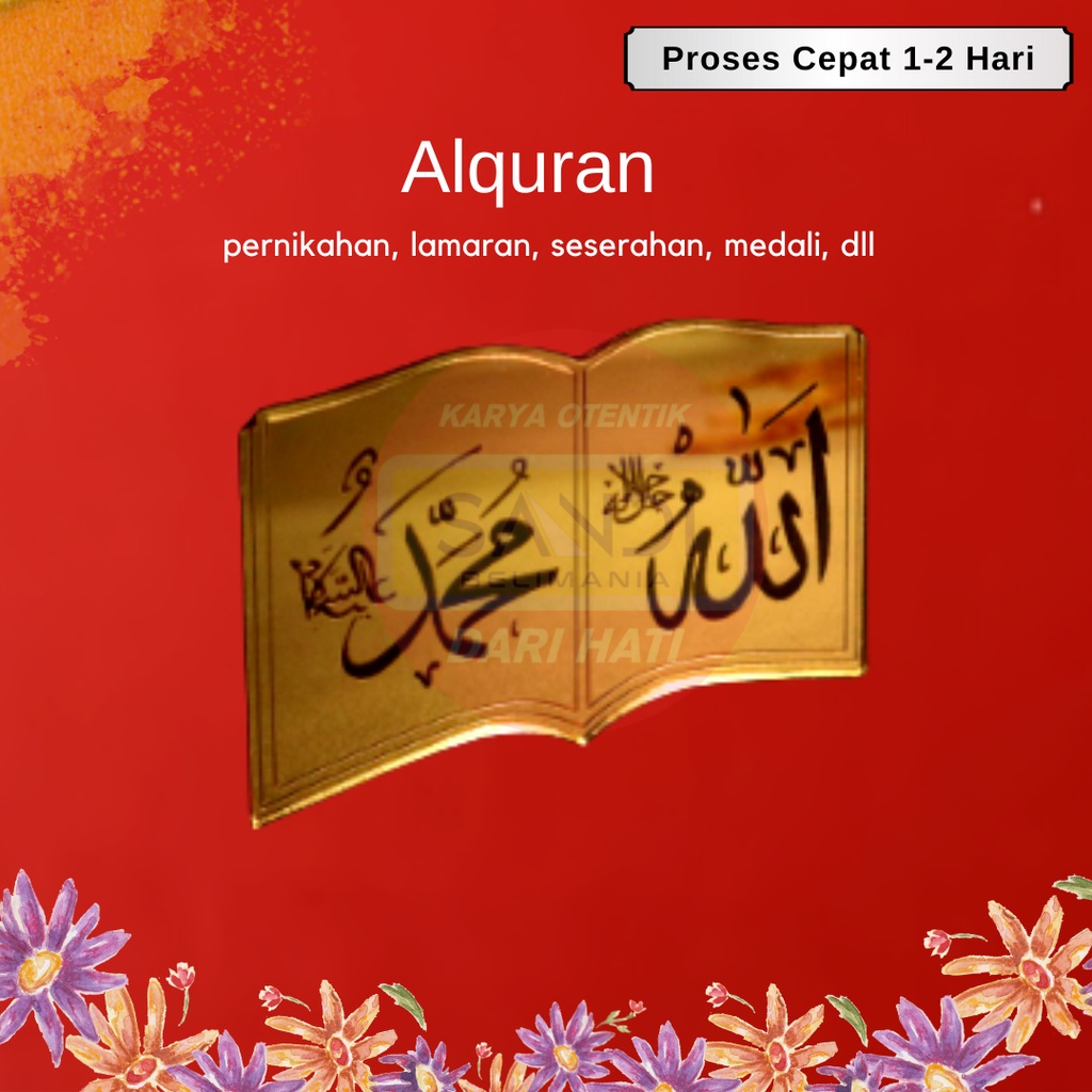 Clipboard Al Quran Hiasan Pernikahan Lamaran Wedding Seserahan Medali Bisa Custom