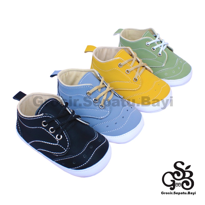 sepatu bayi baby shoes prewalker laki laki perempuan umur 2 - 12 bulan model casual BRAGA polos ringan &amp; fleksibel