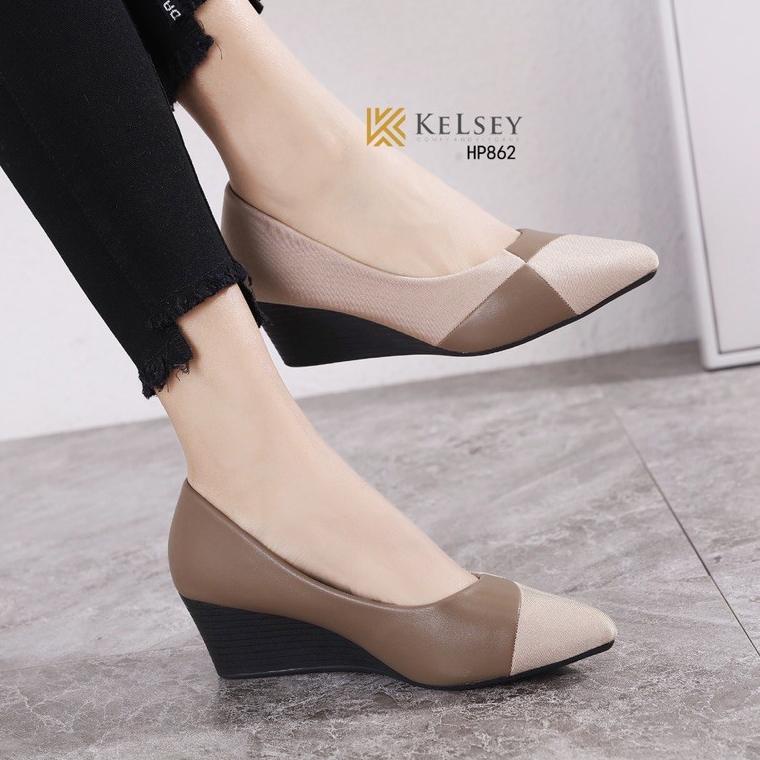 Kelsey Sepatu  Heels Wanita / Sepatu Kerja Wanita HP862 {IRR.14My22ᴼ}