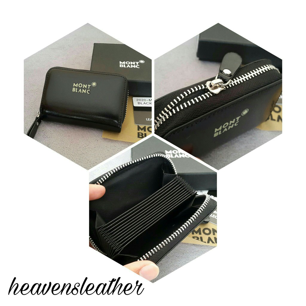 DOMPET KARTU KULIT IMPORT MONTBLANC HITAM KODE 2020
