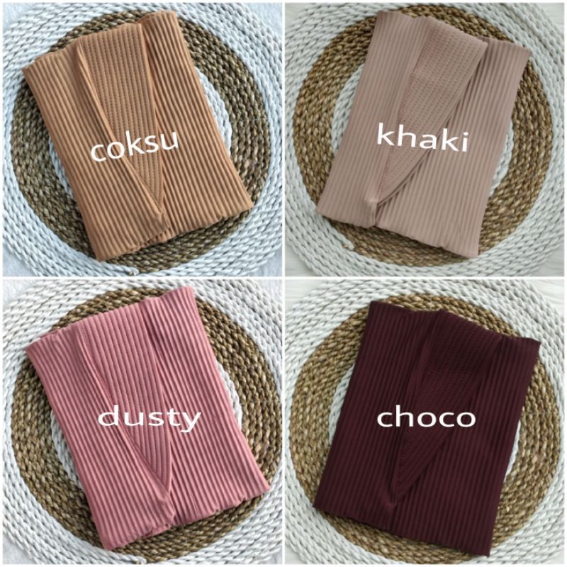 Hijab Bergo Full Plisket Spandek Jersey/Hijab Bergo Oval Plisket