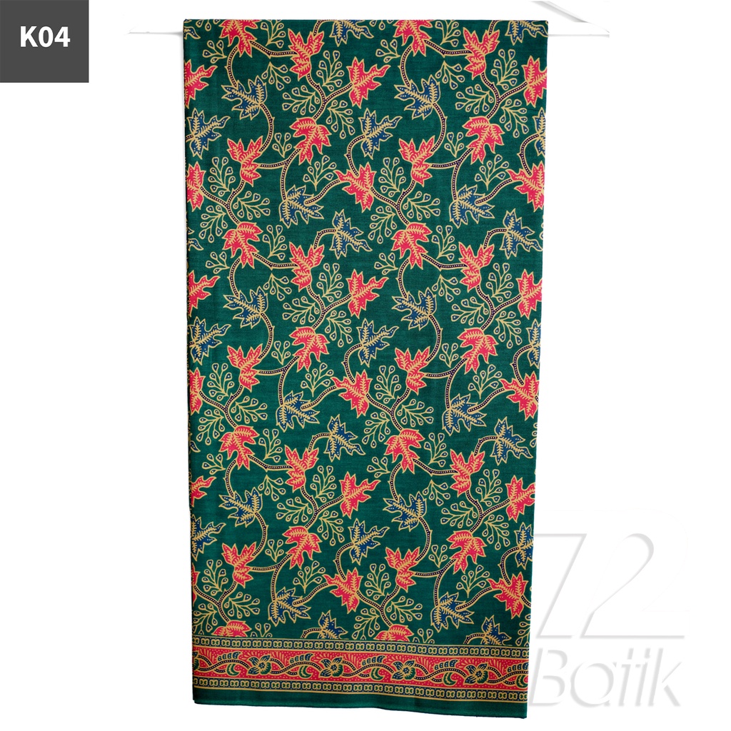 KAIN BATIK PREMIUM Bahan Katun Motif Daun Pepaya Warna Hijau 722223 Cap 72 Jarik Jarit Samping Kebat Panjang Batik Katun Modern Premium Bahan Seragam Batik Pernikahan Kantor Keluarga Murah Kamen Jadi Batik Bali Lembaran