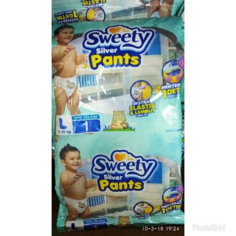 Sweety Silver Pants S/M/L/XL 1 Renceng @ 6 pcs