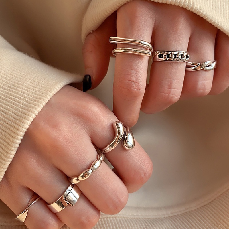 2022 Cincin Gaya Korea Warna Permen Untuk Wanita