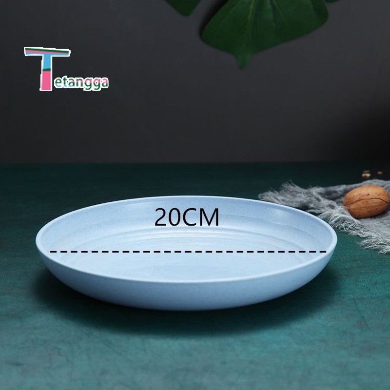 4 IN 1 Piring Wheat Straw Plate 1 Set Isi 4 Pcs Warna Warni  Simple Dinner High Quality Wheat Plate