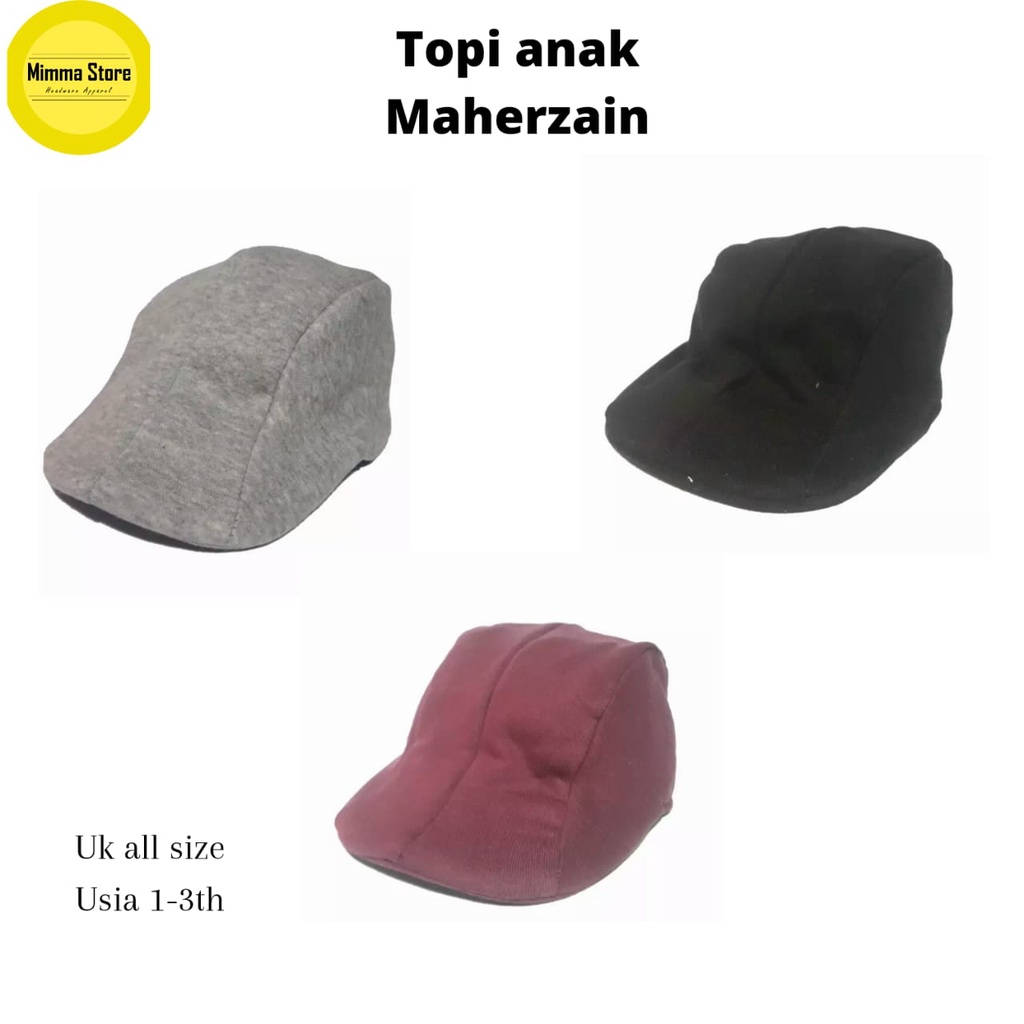 topi anak/topi anak lakilaki/topi model copet/topi copet/topi maher zain/topi pet anak/topi pelukis