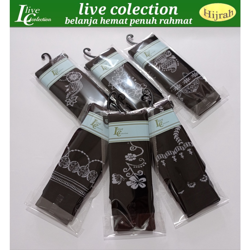 kaos kaki jempol motif batik hena hitam