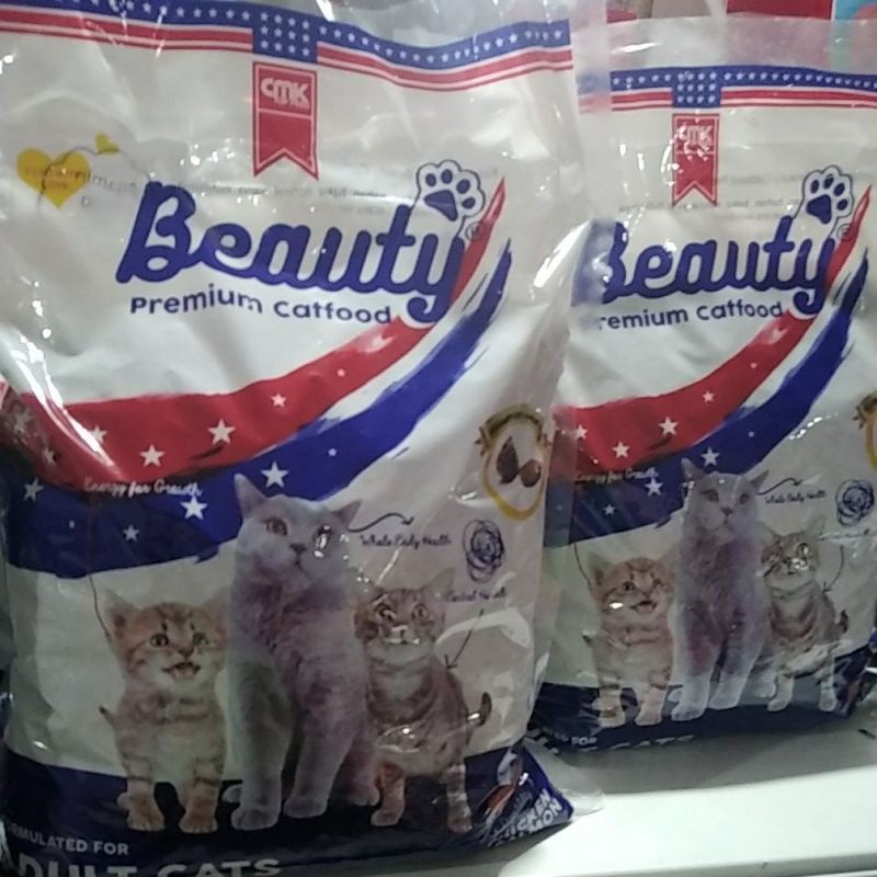 beauty cat 1kg catfood premium all stage - for kitten adult catfood