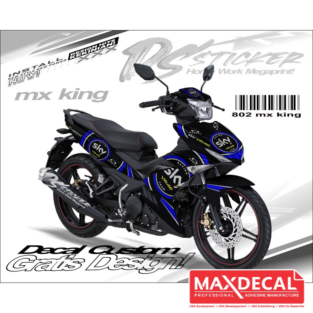 802 STICKER DECAL MX KING FULBODY CUSTOM TEMA RACING