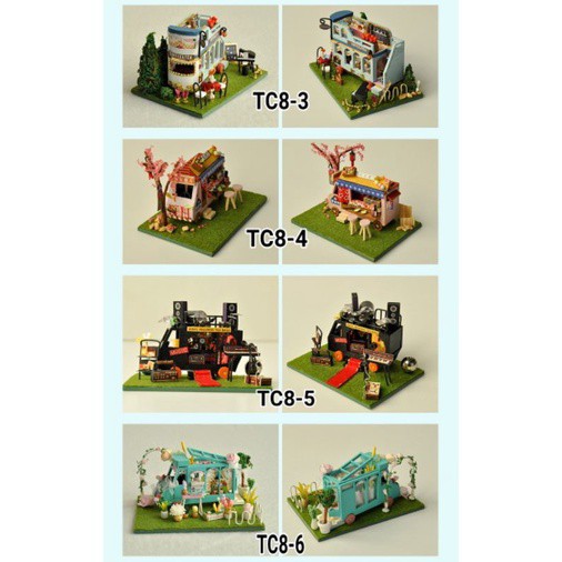 DIY Miniatur CIRCUS TRAIN Puzzle Craf (TC8-1 LED)