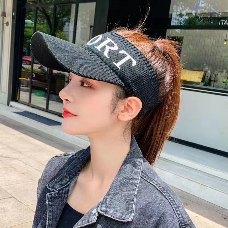 Topi Golf Tennis Rajut Katun Elatis Korea Topi Sporty Wanita Topi Jogging Baseball Topi Summer