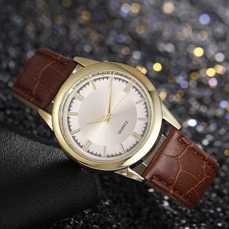 Jam Tangan Analog Casual Pria Quartz Fashion Korea / Jam Tangan Pria Strap Pu Elegan Dan Casual