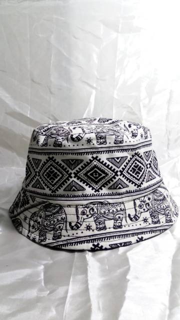 New drop bucket hat motif elephant/bucket hat pria/wanita,bucket hat polos stylish