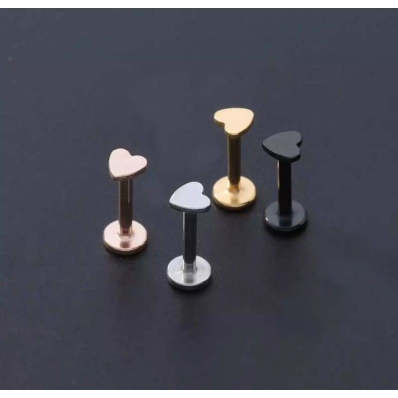 Piercing Earring Labret Stainless Silver/Gold/Black/RoseGold