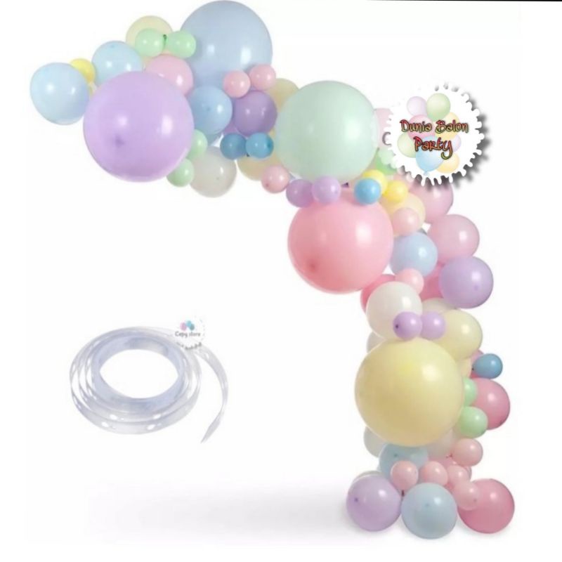 Chain Ballons / Stripe Tape Balon / Garland Balon 5 Meter