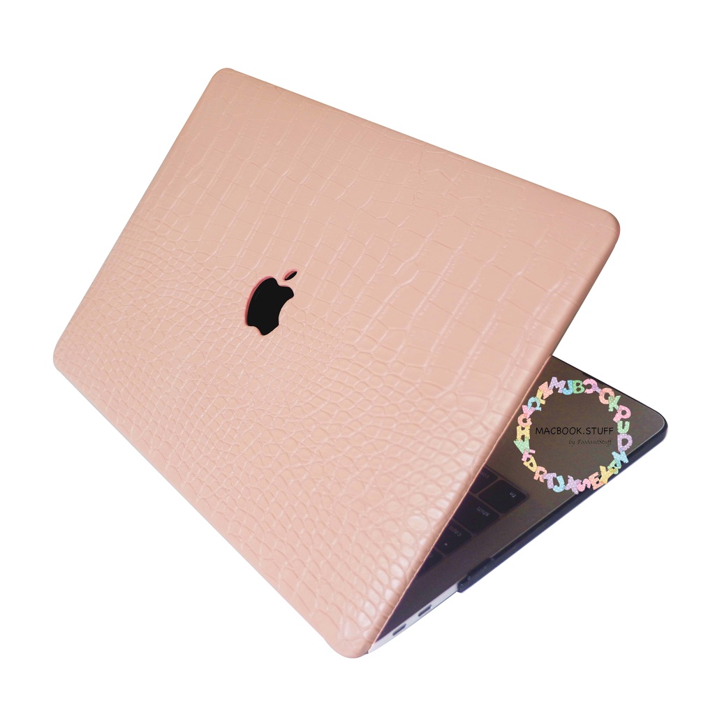 MACBOOK CASE CROCODILE KULIT LEATHER BUAYA CROCO BABYPINK NEW AIR PRO 11 12 13 14 15 16 INCH NON /  WITH CD ROOM / TOUCHBAR / TOUCH ID / M1 M2 Max 2020 2021 2022