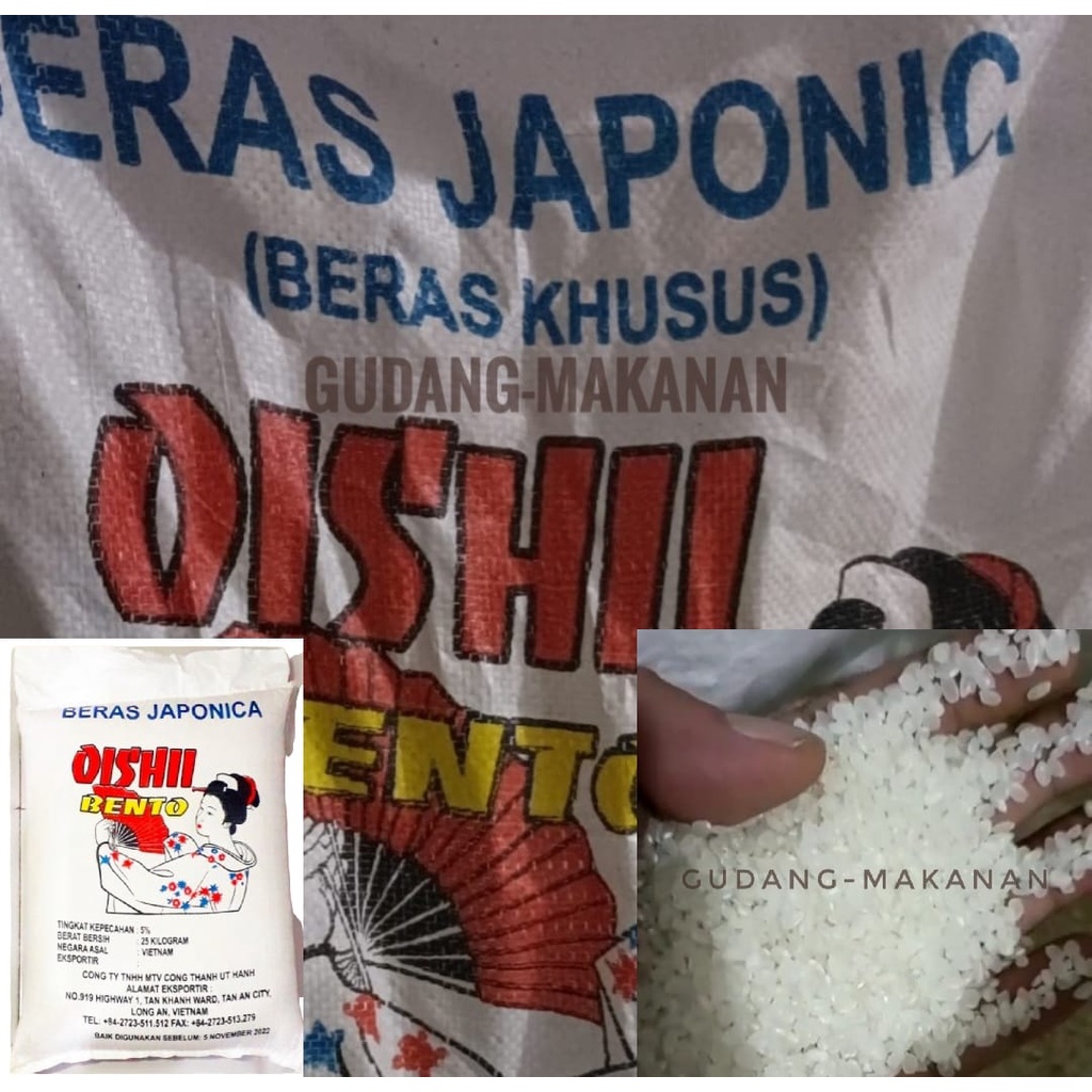 Beras Japonica Oishii Bento 25kg