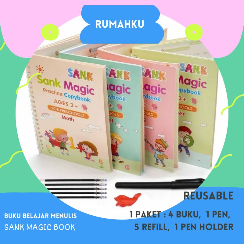 

Sank Magic Book / Buku Belajar Menulis Untuk Anak PAUD TK SD 1 Set