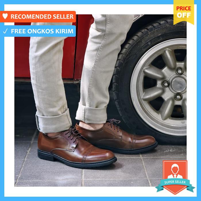 Pantofel Pria - Sepatu Pria / Sepatu Pantofel / Sepatu Kulit Jackwell Allen Brown 1603
