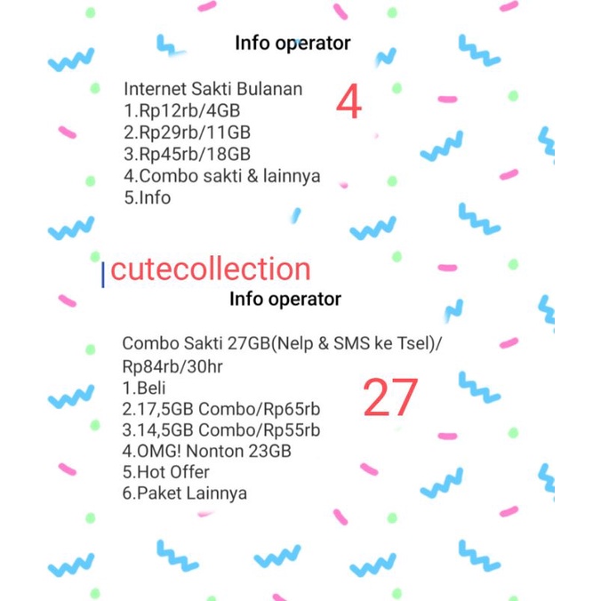 Ecer Dan Grosiran Kartu Combo Sakti 27GB, 17,5Gb dan 14,5Gb telkomsel