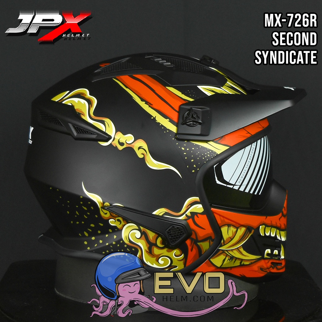 HELM JPX MX726R R06 SECOND SYNDICATE MOTIF BARONG - TERBARU ORIGINAL JPX MX-726R R 06 BARONG