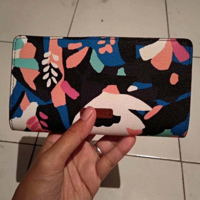 Dompet Wanita ORI FOSSIL Caroline Black Floral
