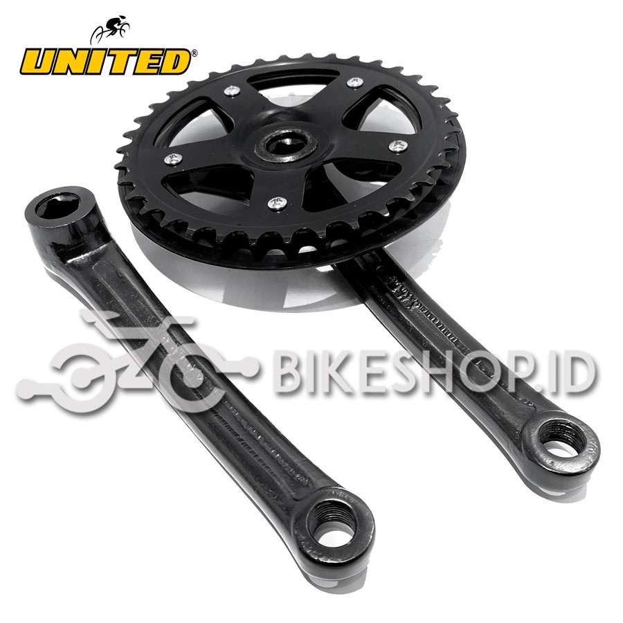 Gir Gear Crank Sepeda 36T As Kotak Warna Hitam XH165 Minion MTB Lipat Fixie Federal  | High Quality