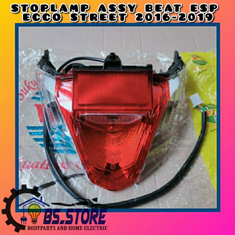 LAMPU BELAKANG STOPLAMP ASSY BEAT ECCO ESP STREET 2016 2017 2018 2019 | LAMPU BELAKANG BEAT ESP 2017 2018 | STOPLAMP BEAT ECCO | MERK WIN