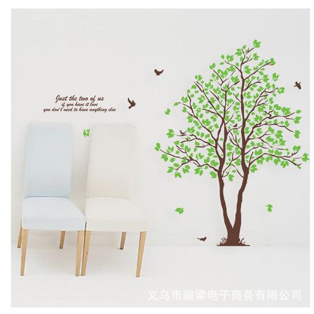 RELIZA WALL STICKER POHON HIJAU BESAR 1,5 METER GREEN BIG TREE STIKER DINDING AY698