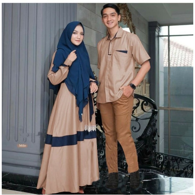 Baju Couple Kondangan Kekinian Modern Kapel Pesta Elegan Mewah Pasangan Muslim Baju Couple Keluarga
