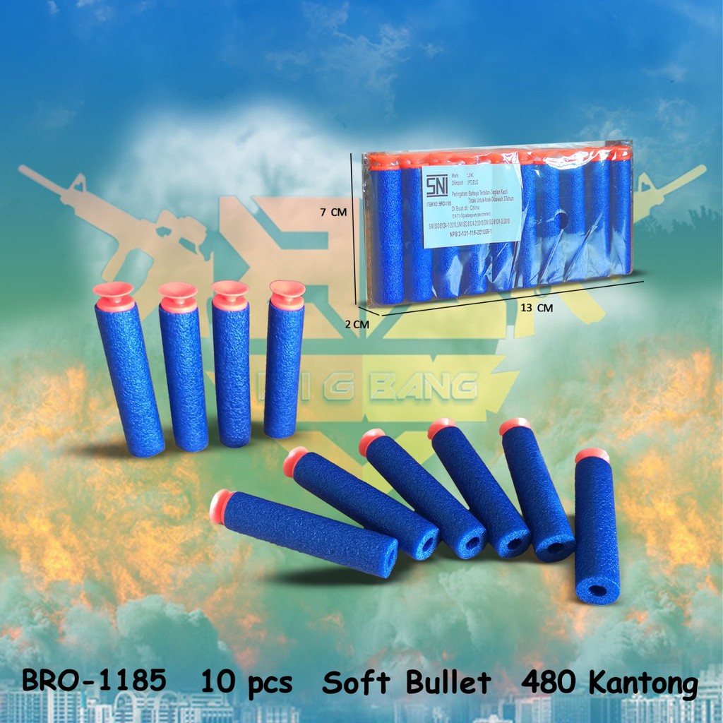 Peluru Busa Soft Bullet Pistol Mainan Anak BRO1185